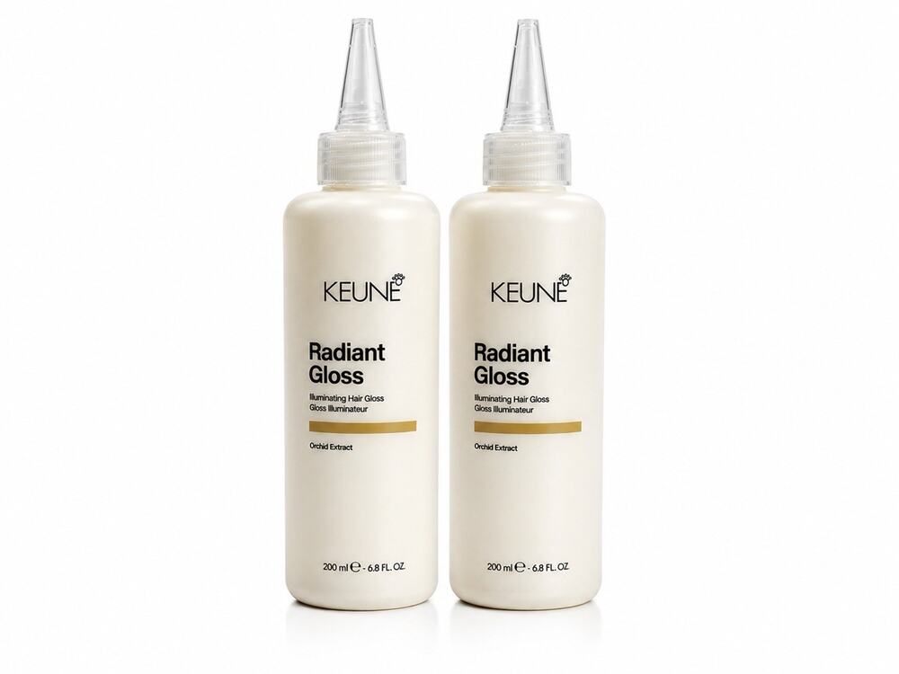 2x Keune Radiant Gloss Illuminating Hair Gloss Orchid Extract 200ml 6.8 fl oz